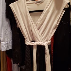 Precious maternity dress black and white pinstripe